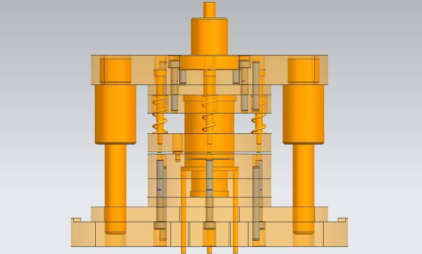 弹簧上座落料拉深模（CAD图+UG三维）