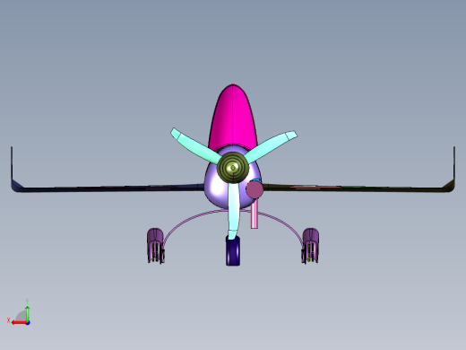 后引擎有翼无人机后视缩略图