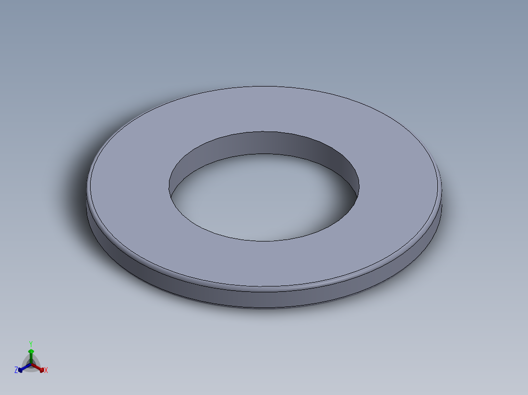 SAE平垫圈-FLAT WASHER SAE 0.875.SLDPRT正等轴测图