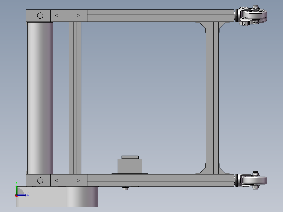 输送带3D图纸左视图