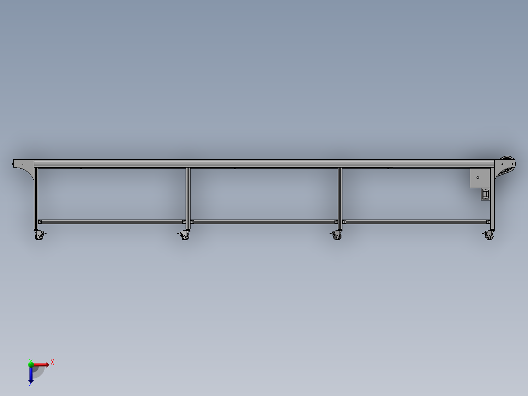 输送带3D图纸俯视图