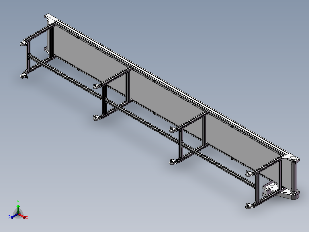 输送带3D图纸正等轴测图