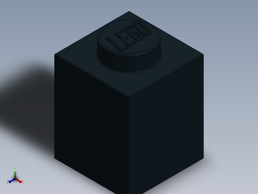 乐高套装 4421基本积木-300526 Black Brick 1 x 1.SLDPRT