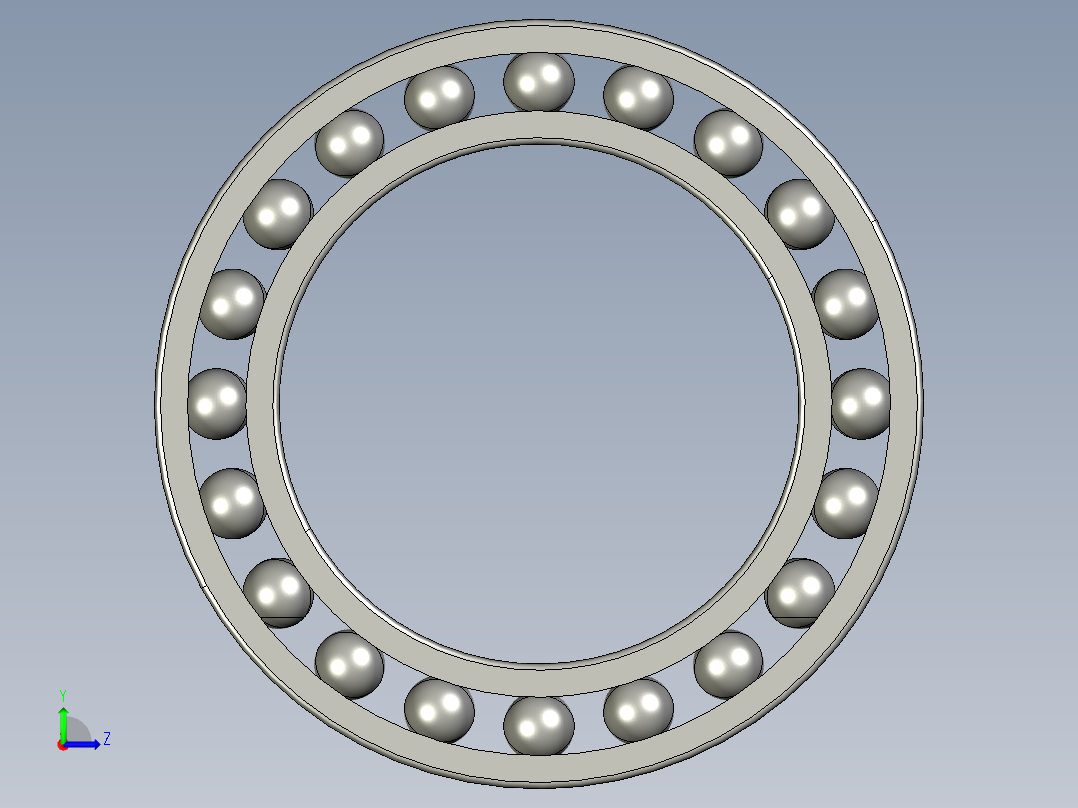 深沟球轴承61805左视图