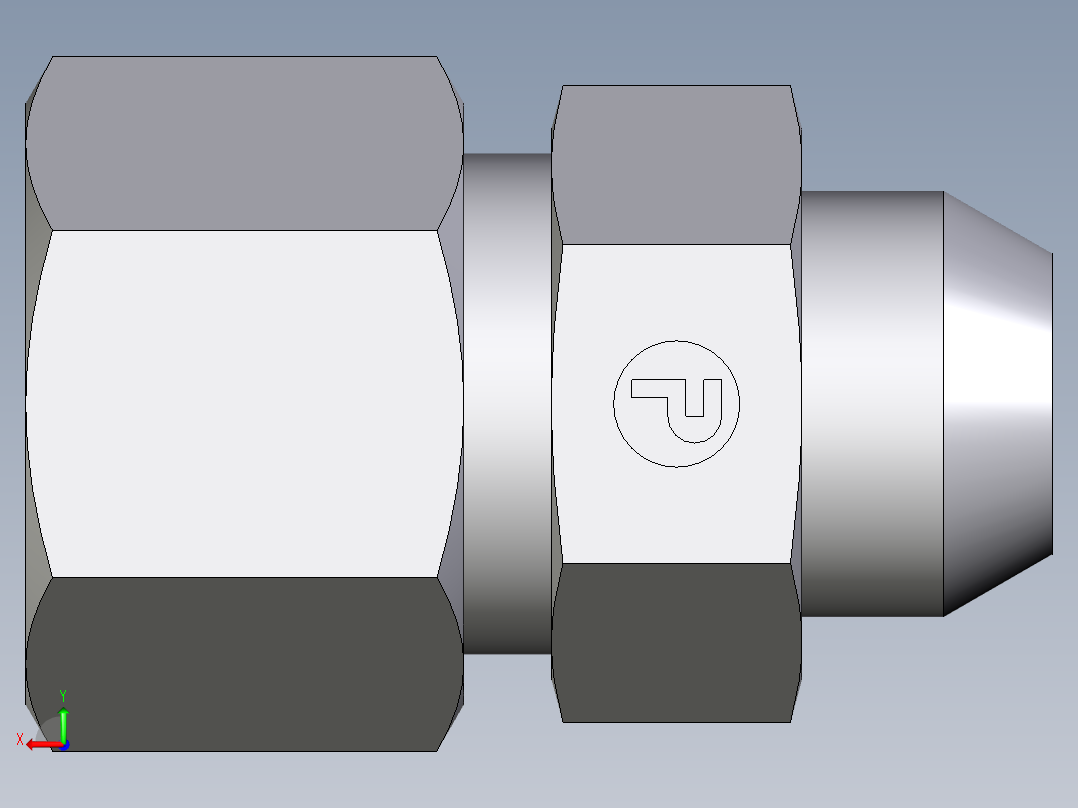 卡套式工业通用硬管接头EO_Weld_connector_AS12S71后视图