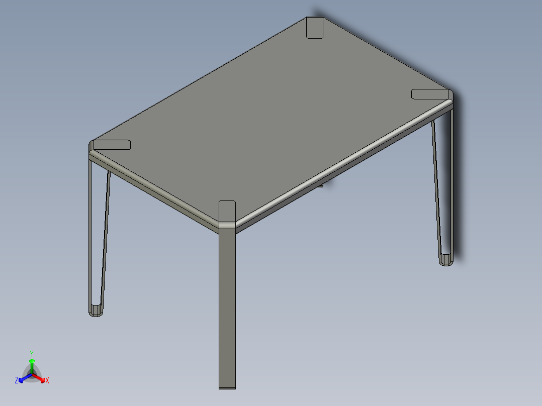 餐桌(1)正等轴测图