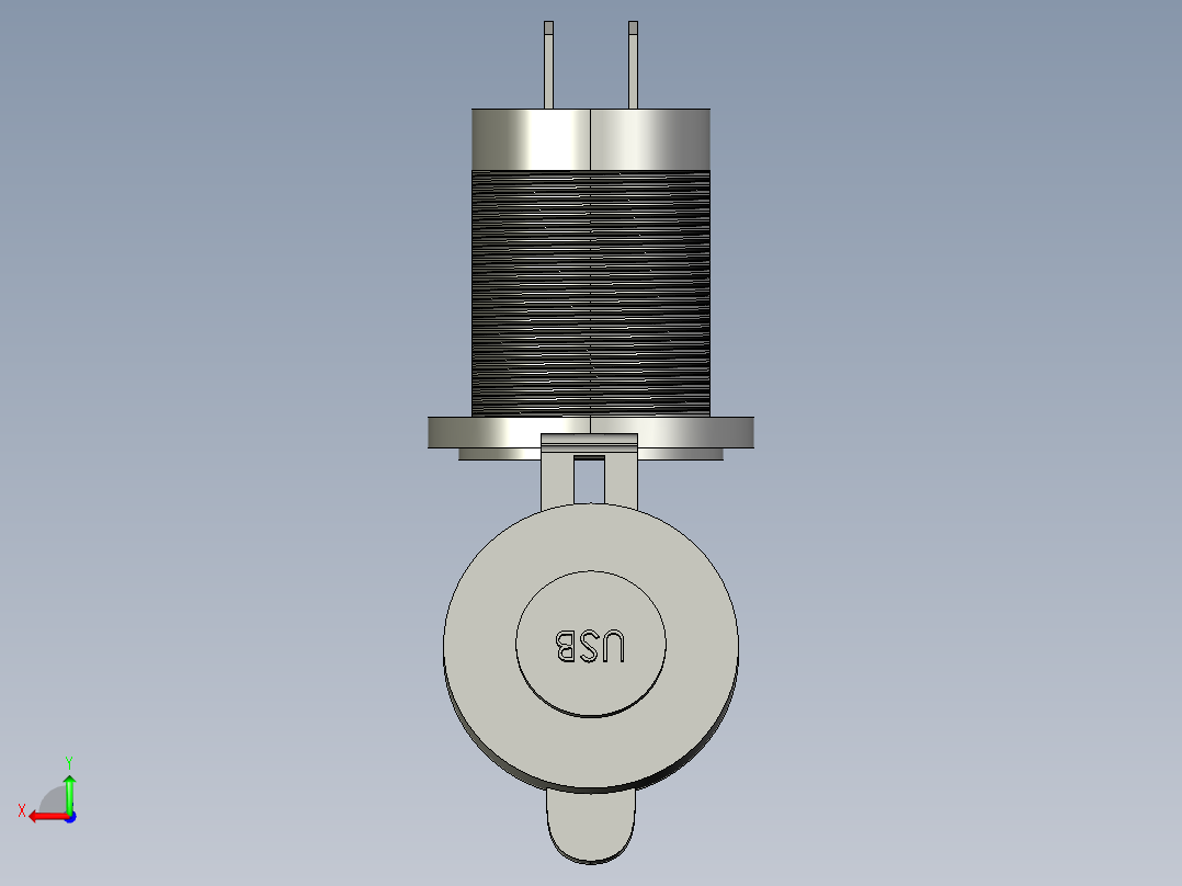 Usb连接双接口后视图
