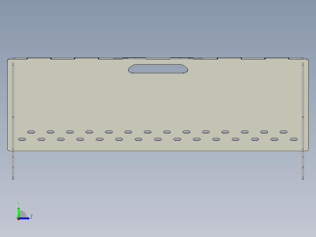 便携式钣金烧烤架左视图