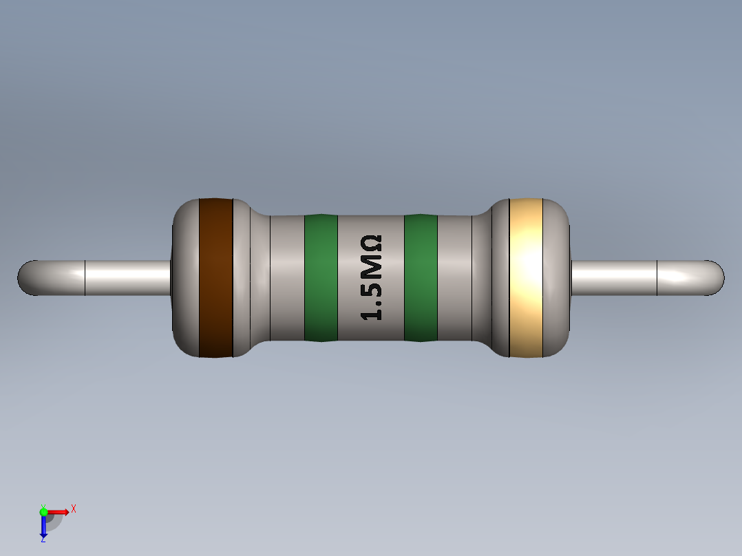 电容器 二极管 电阻器-Resistor 1.5M Ohm主视图