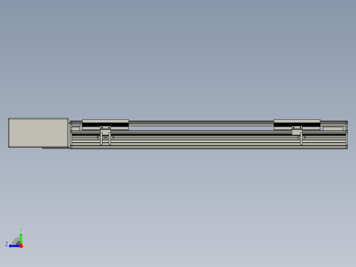 直线模组LHB17-L40-S600-BR设计图纸右视缩略图