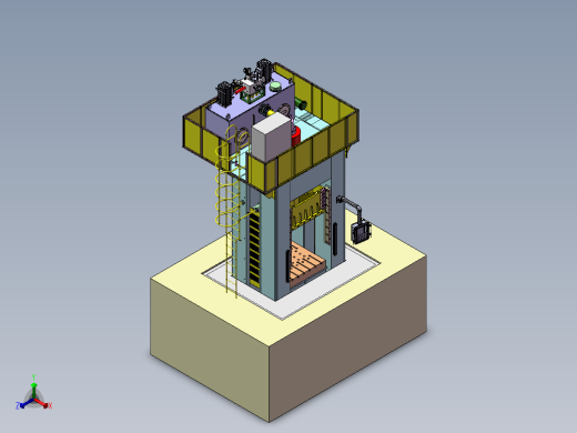107 600T油压机正等轴测缩略图