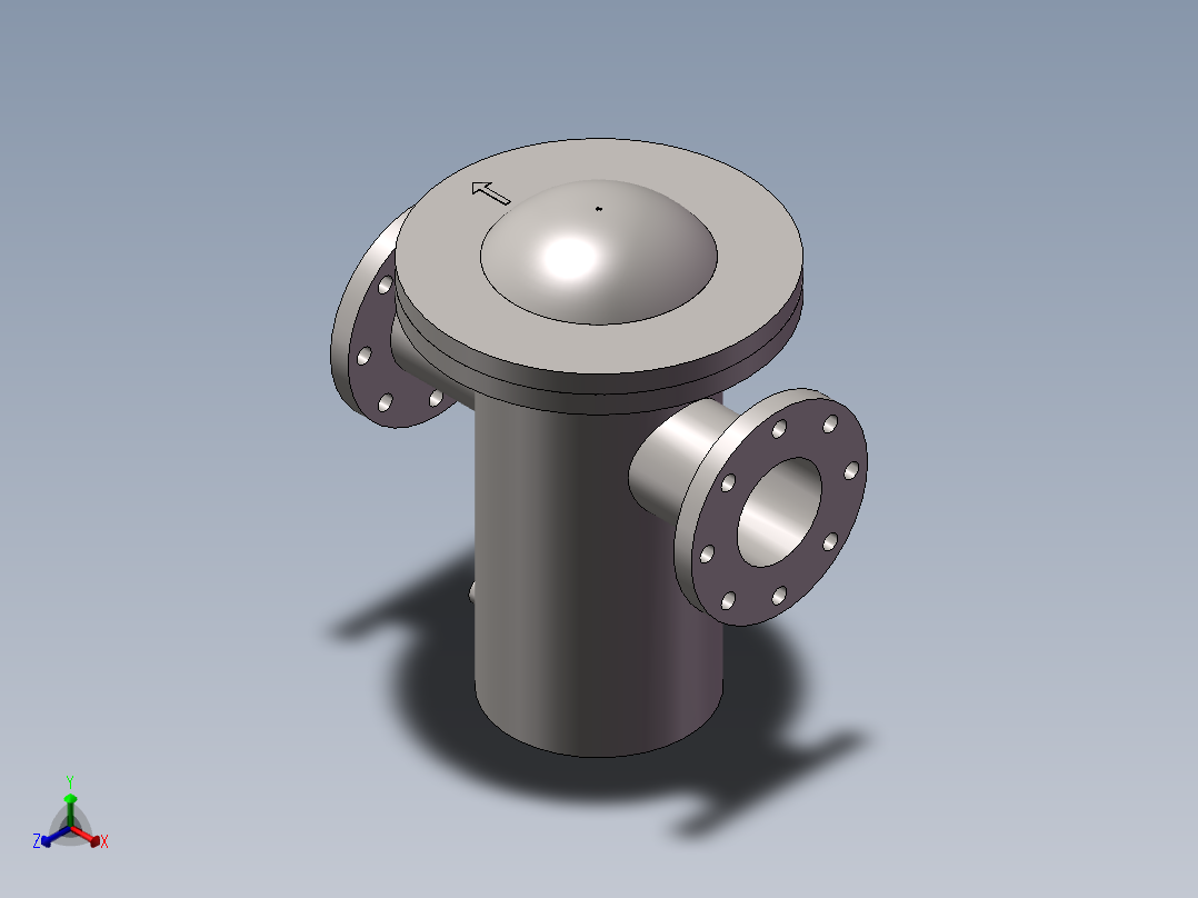 回油粗滤DN100正等轴测图