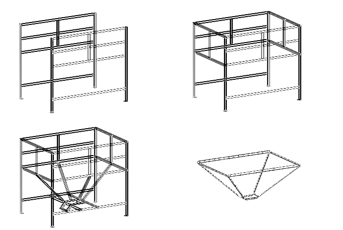 用于颗粒或其他类似松散密度和部分的料斗