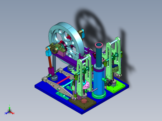 双缸往返式蒸汽发动机