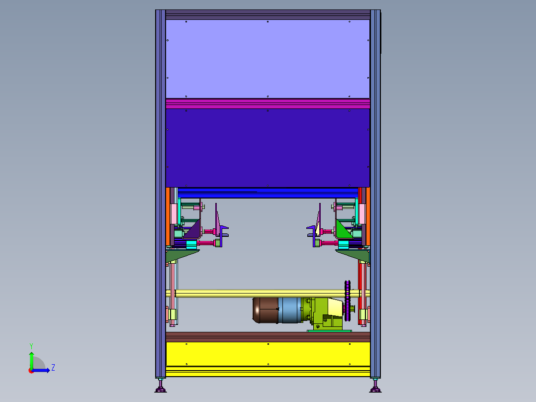 在线举升托盘对准器以及举升机左视图