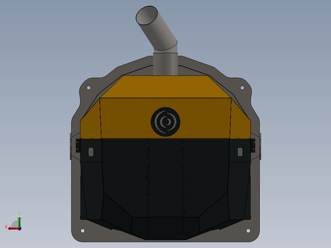 颗粒燃烧器后视图