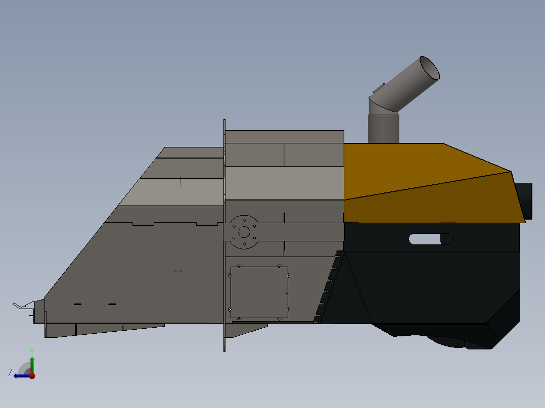 颗粒燃烧器右视图