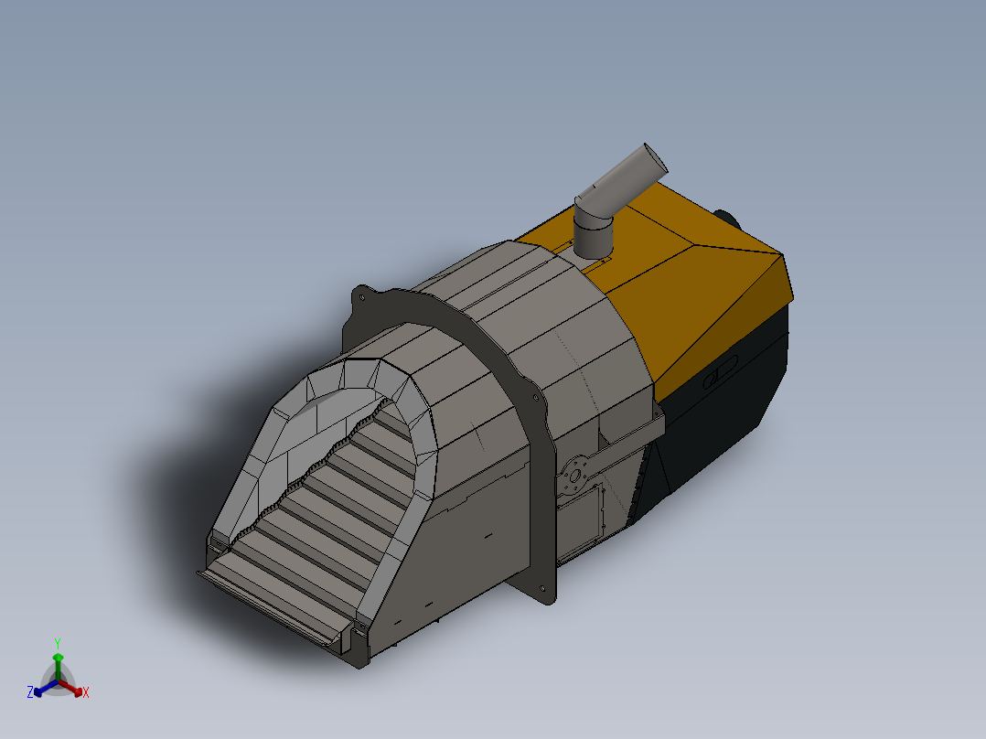颗粒燃烧器正等轴测图