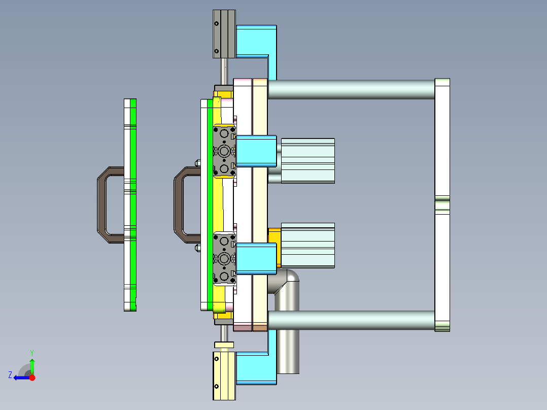 AAPB0-TRIM-笔记本CNC工装夹具三维模型CNC5-0427右视图