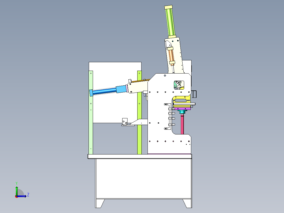 熔接机设备（sw18可编辑+工程图）左视图