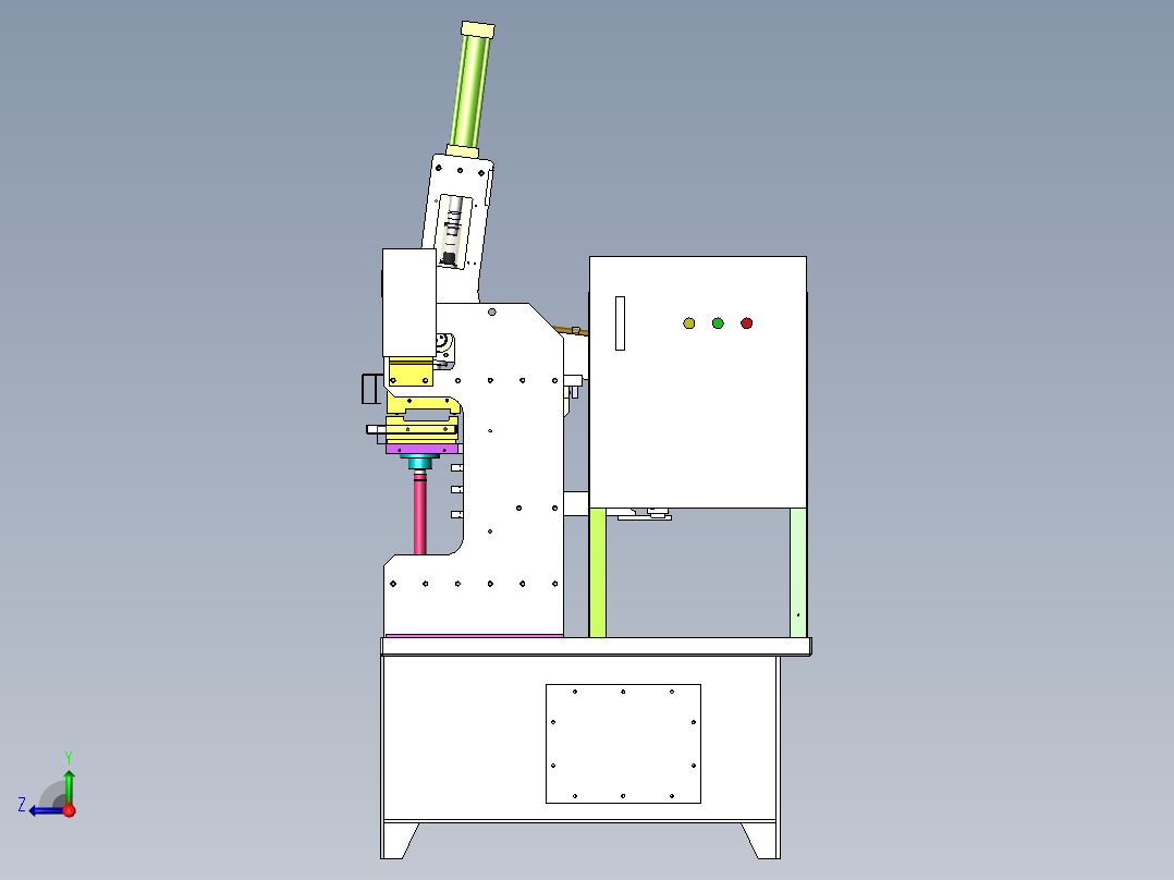 熔接机设备（sw18可编辑+工程图）右视图