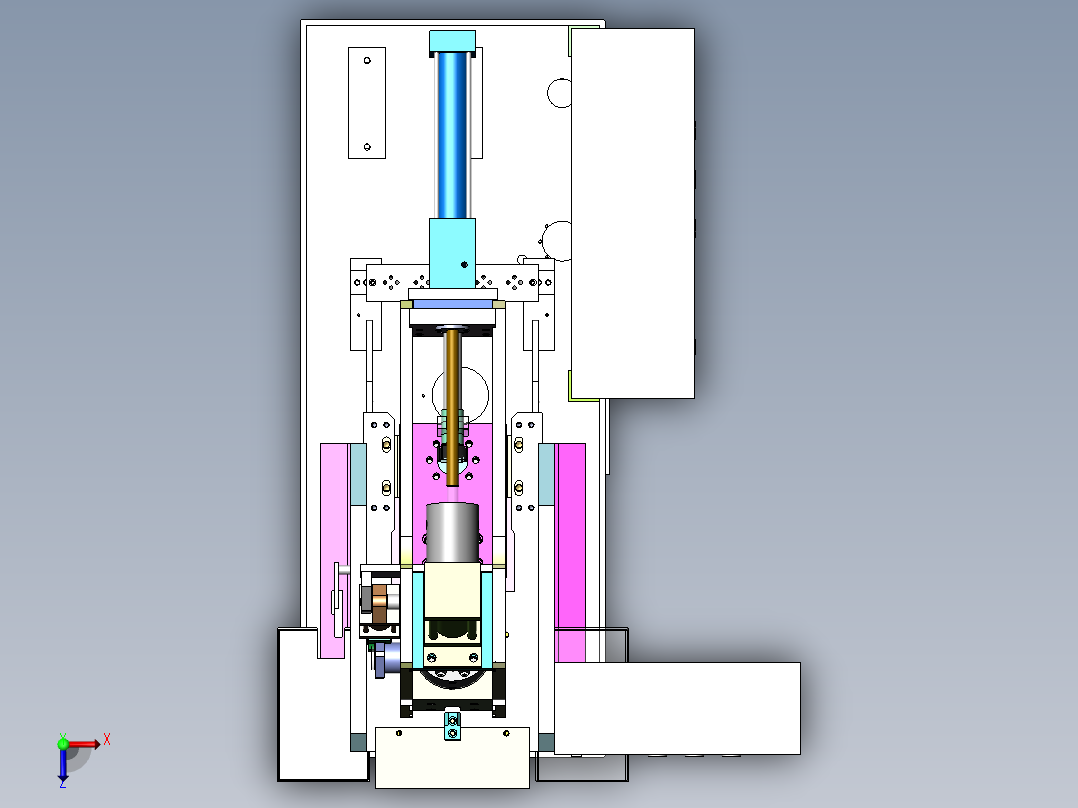 熔接机设备（sw18可编辑+工程图）俯视图