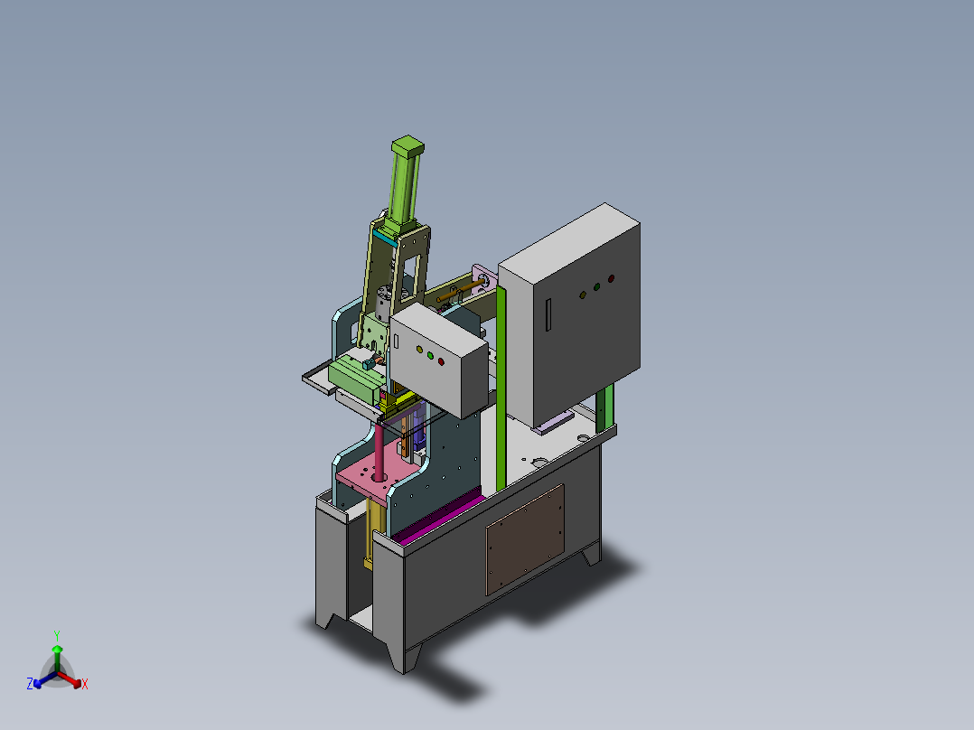 熔接机设备（sw18可编辑+工程图）正等轴测图