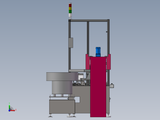 卡簧分选机（sw18可编辑+工程图+bom）前视缩略图