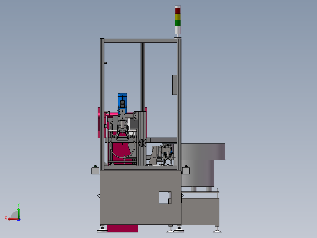 卡簧分选机（sw18可编辑+工程图+bom）后视图