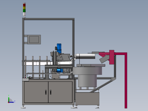 卡簧分选机（sw18可编辑+工程图+bom）左视缩略图