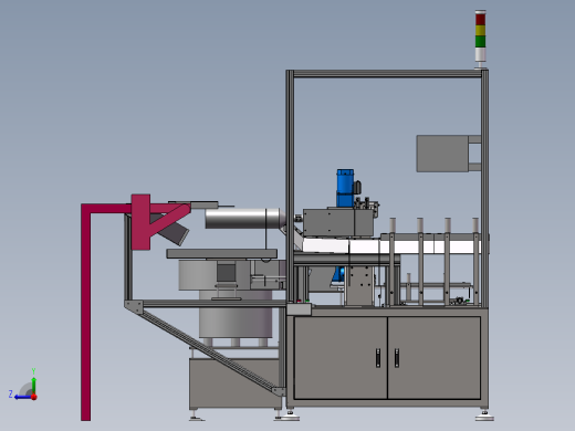 卡簧分选机（sw18可编辑+工程图+bom）右视缩略图