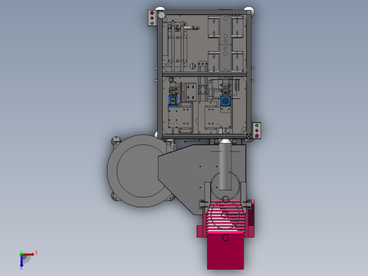 卡簧分选机（sw18可编辑+工程图+bom）俯视缩略图