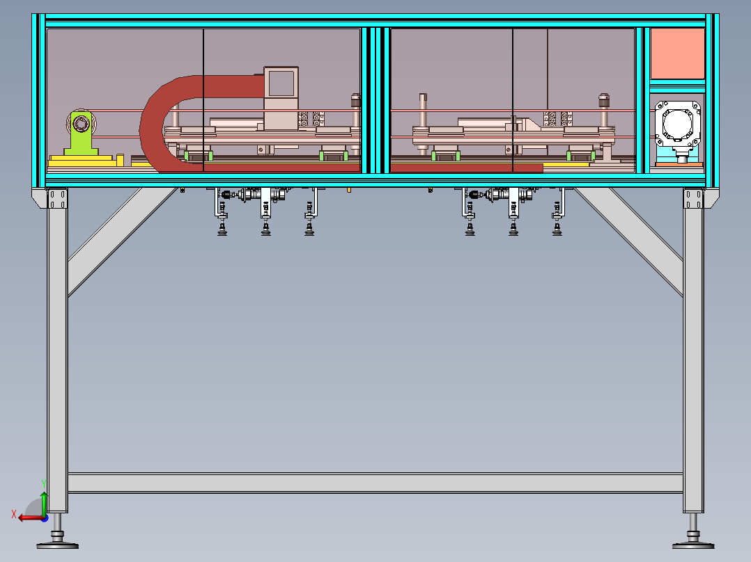 移载桁架sw21可编辑后视图