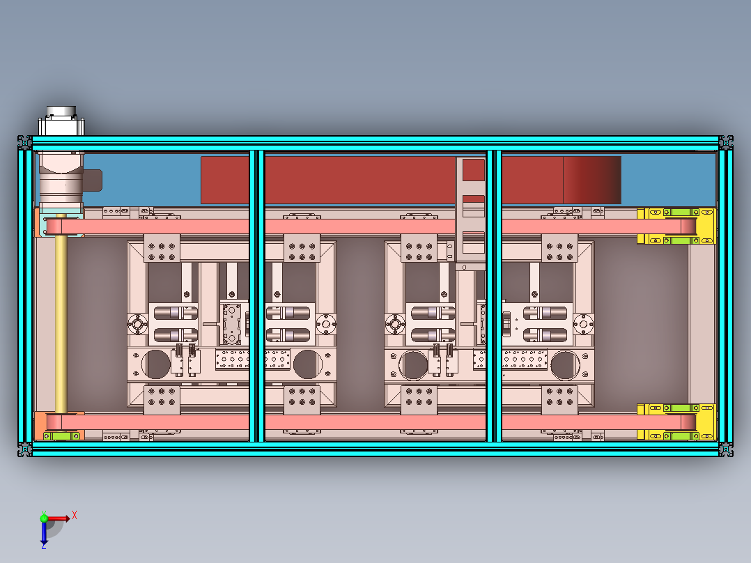 移载桁架sw21可编辑俯视图