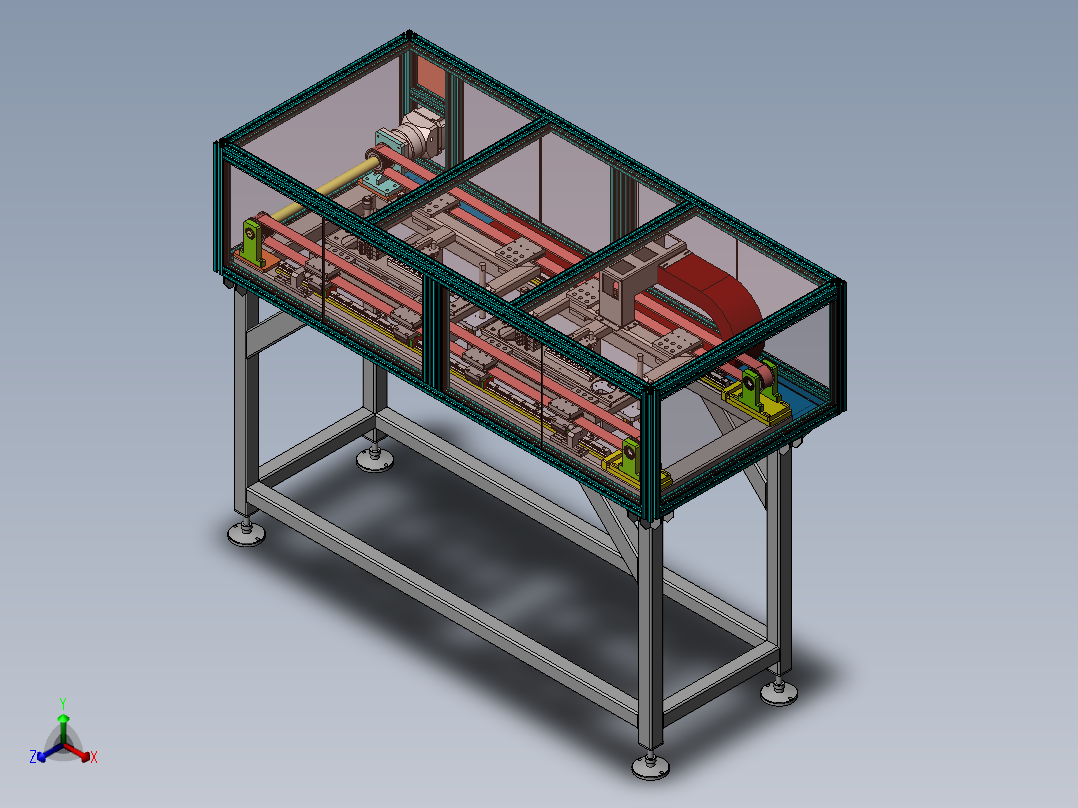 移载桁架sw21可编辑正等轴测图