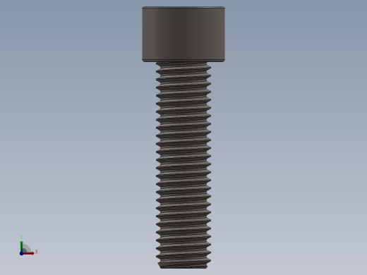 Screw_DIN_912_M12x45F_A2.SLDPRT公制内六角螺钉前视缩略图