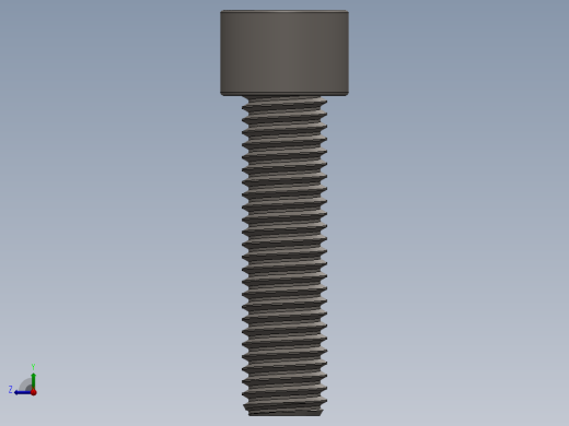 Screw_DIN_912_M12x45F_A2.SLDPRT公制内六角螺钉右视缩略图