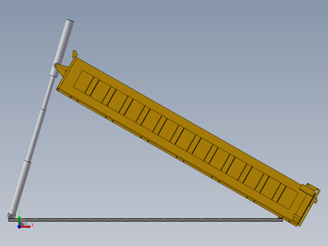 液压翻斗车箱前视图