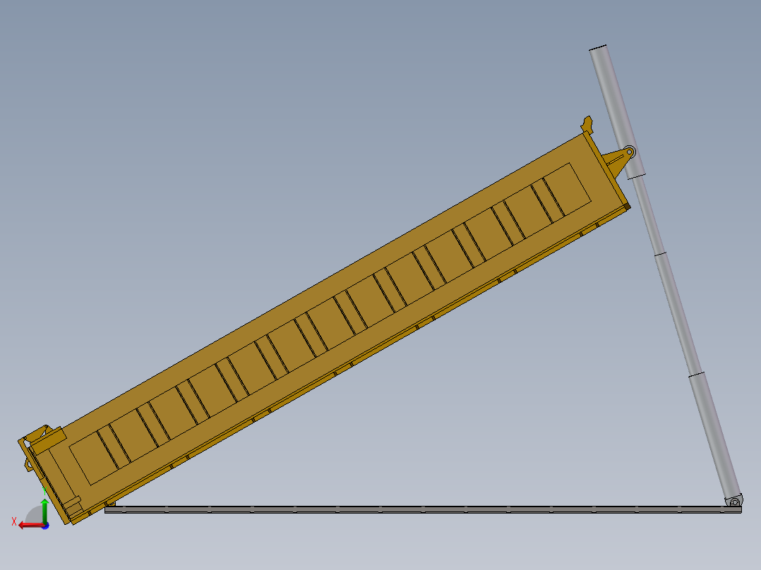 液压翻斗车箱后视图