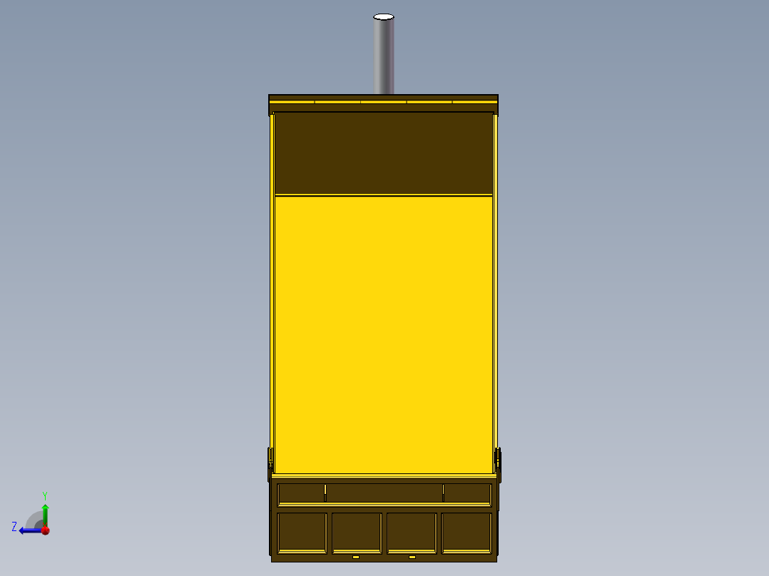 液压翻斗车箱右视图