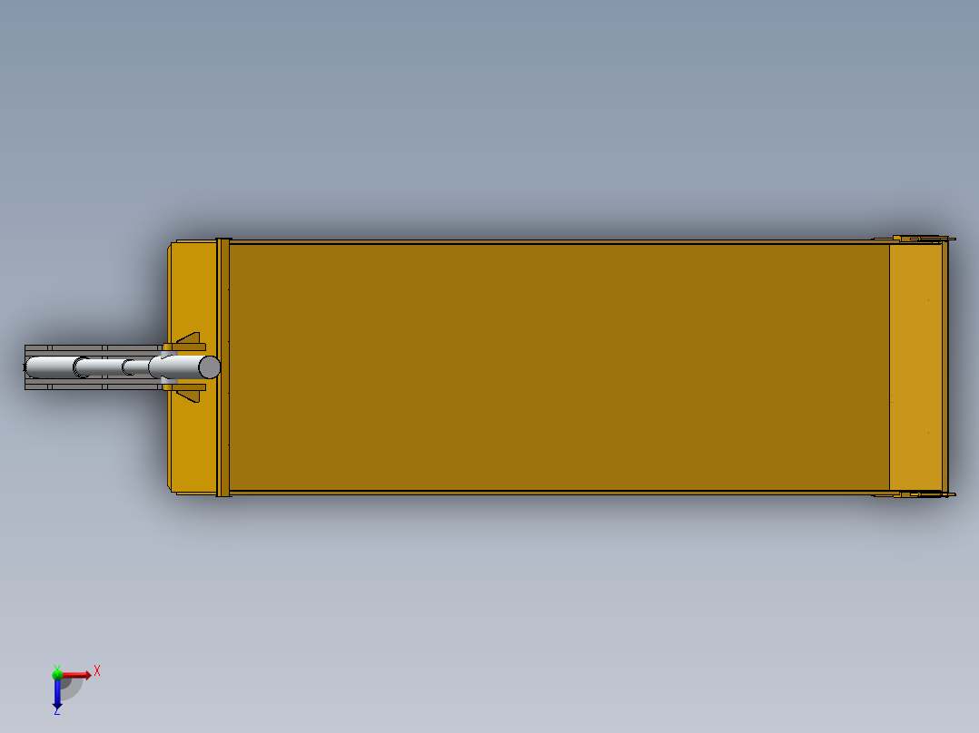 液压翻斗车箱俯视图