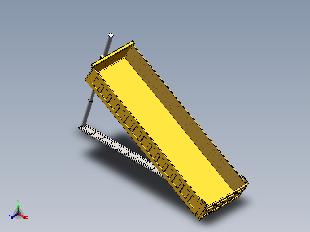液压翻斗车箱正等轴测图