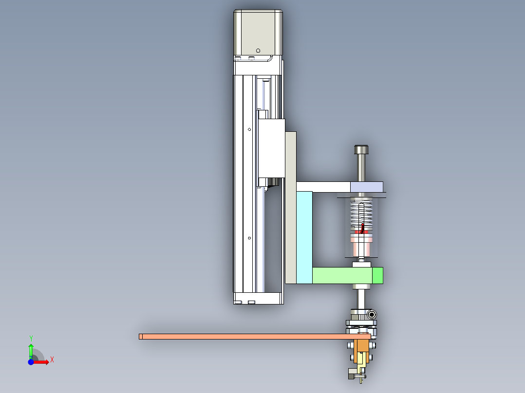 脉冲热压机构前视图