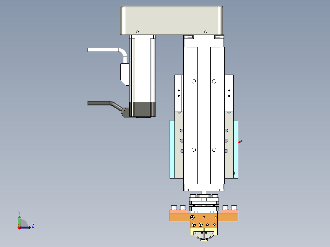 脉冲热压机构左视图