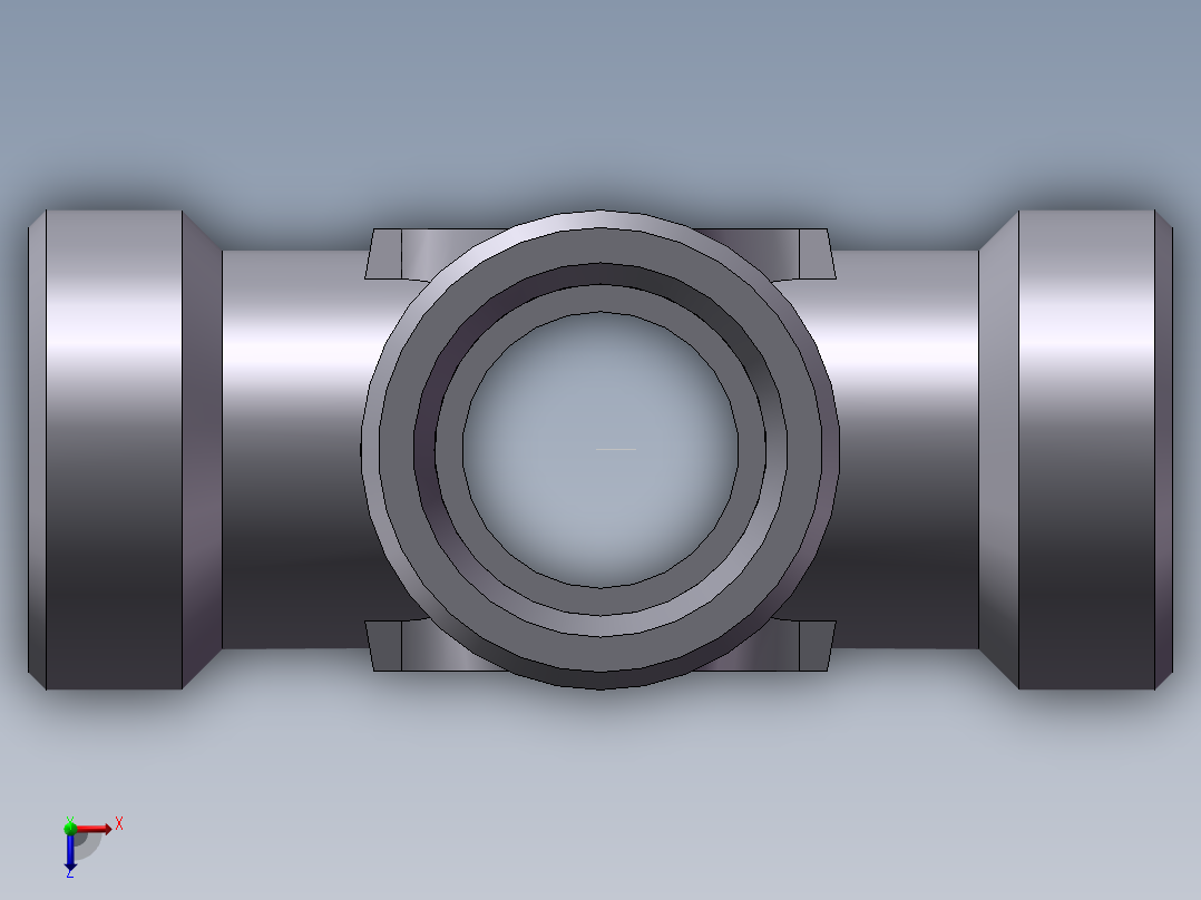XC+XD 四通接头、XC-26俯视图