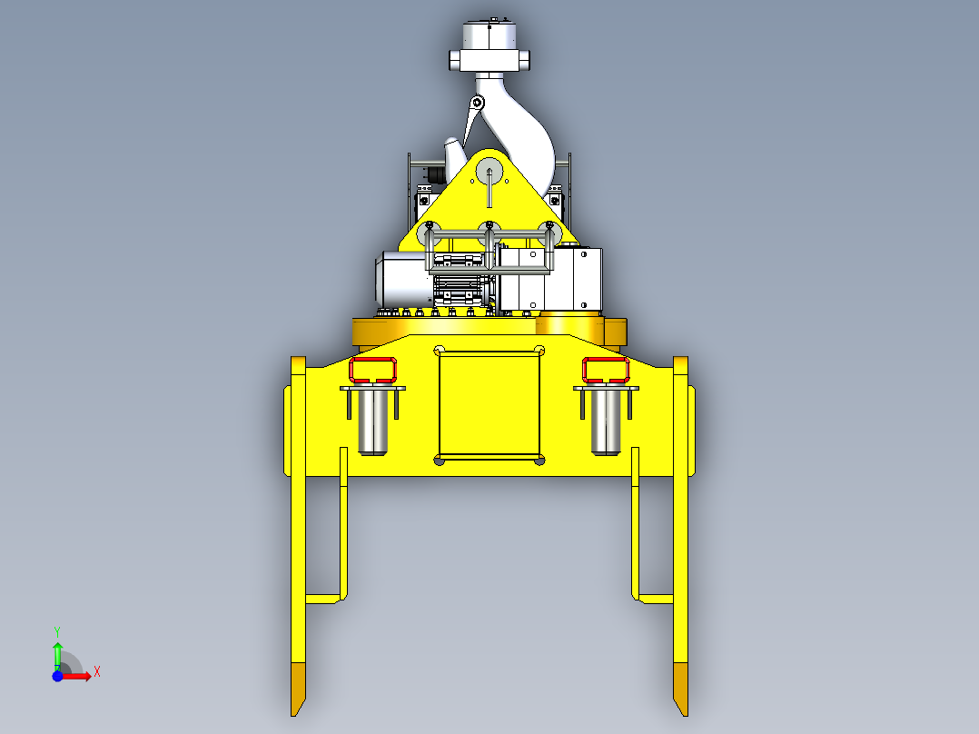 A0002614-卷轴提升梁 20T前视图
