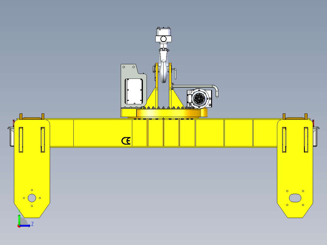 A0002614-卷轴提升梁 20T左视图