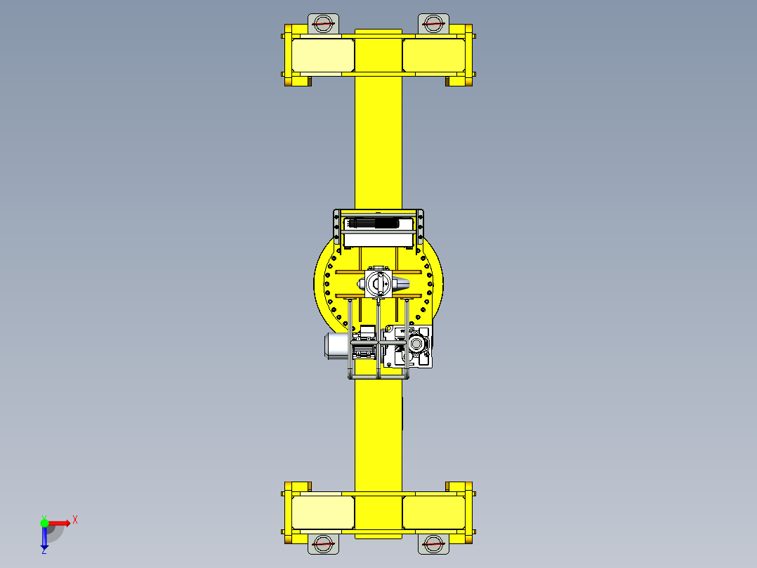 A0002614-卷轴提升梁 20T俯视图
