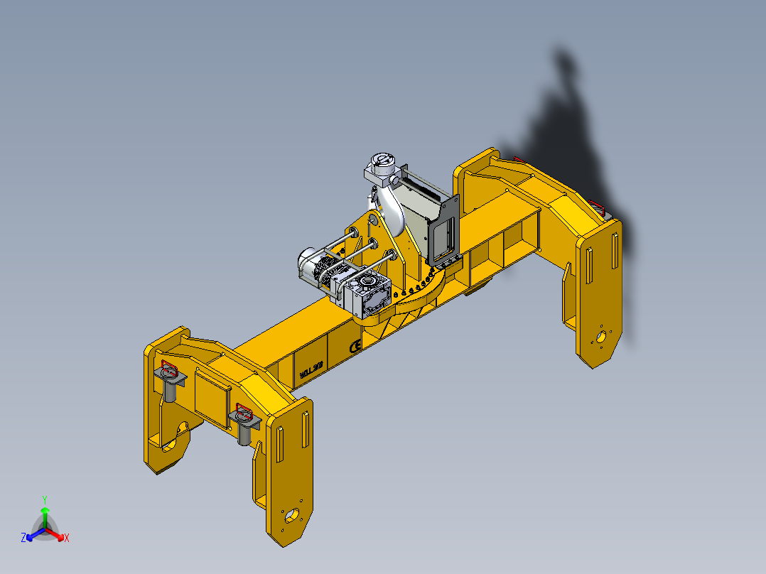 A0002614-卷轴提升梁 20T正等轴测图