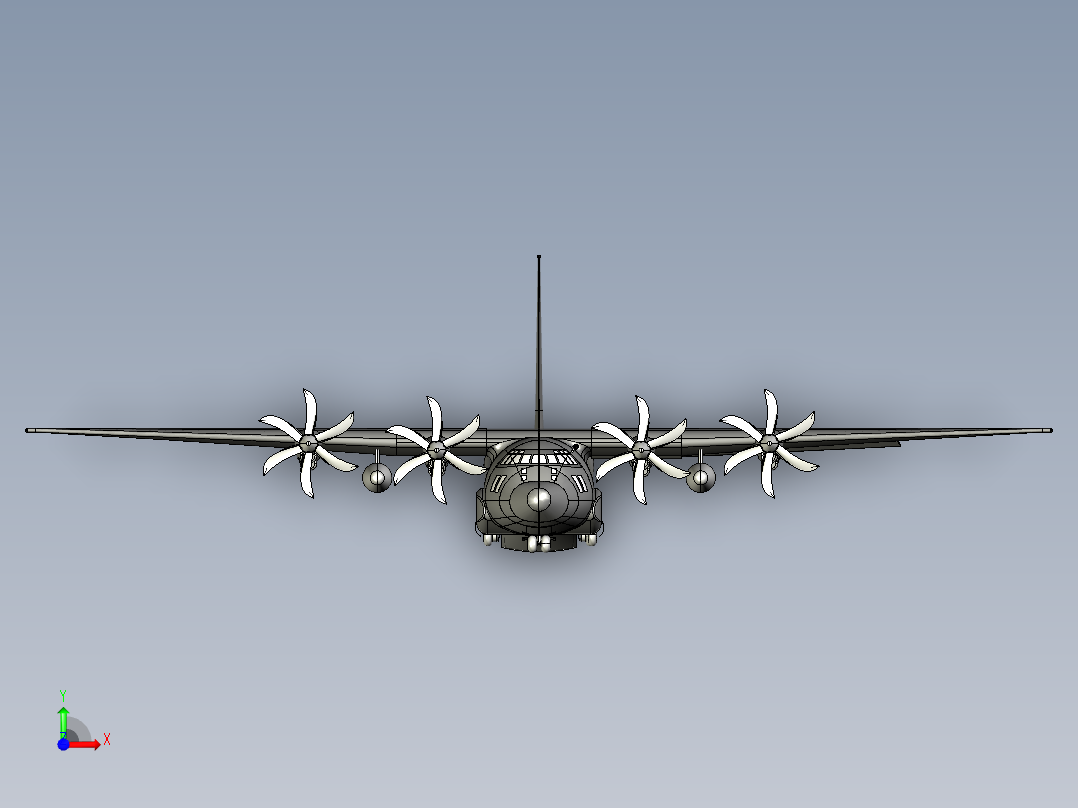 A3003782-C-130J 洛克希德运输机前视图